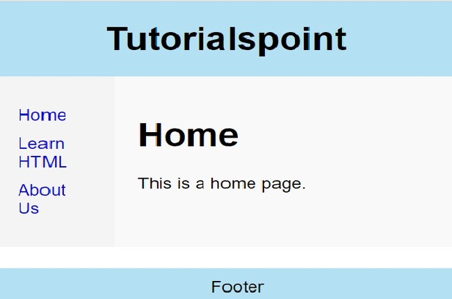 HTML Layout HTML Layout