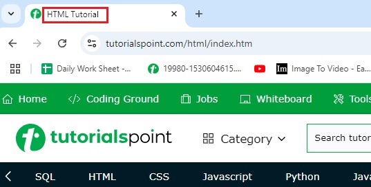 HTML title Tag