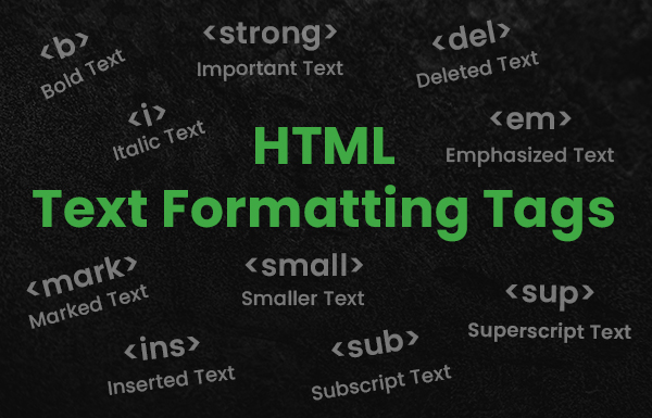 HTML Text Formatting Tags HTML Text Formatting