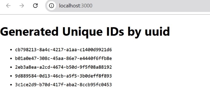 Unique ID Output
