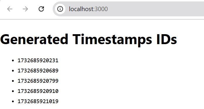 Timestamps IDs