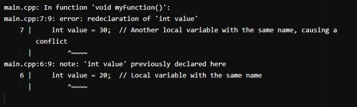 example error