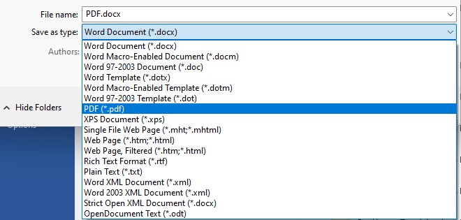 How to create a PDF