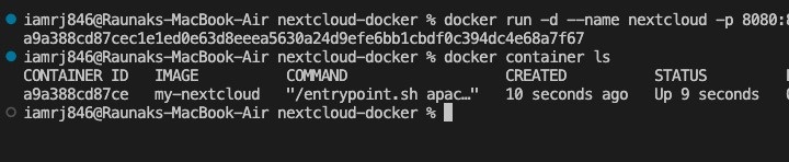 Run Nextcloud Container 1