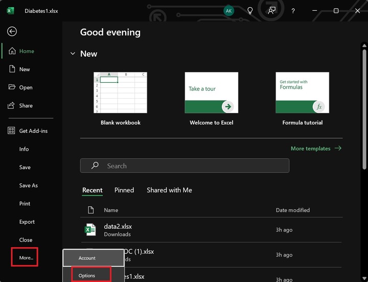 Enable the Draw Tab