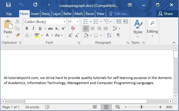 Write Paragraph