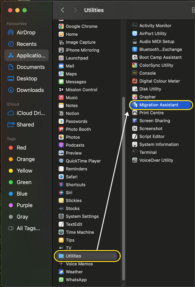 Migration Assistant not Working 1 Migration Assistant not Working 1
