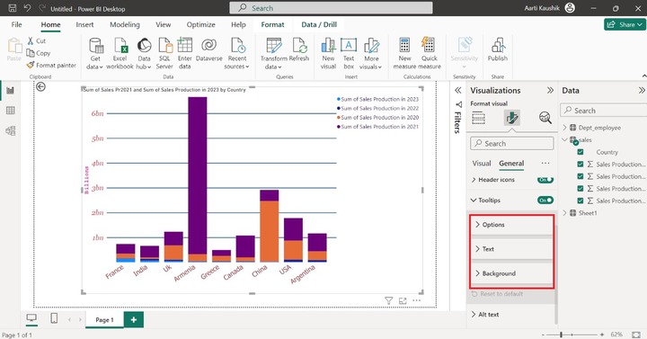 Format a Stacked Column Chart 19