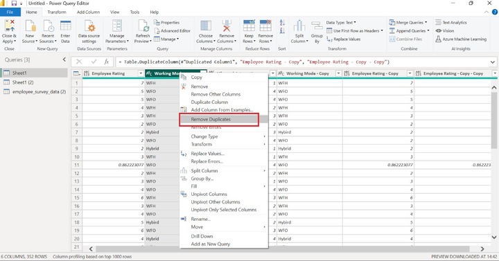 Removing Duplicates