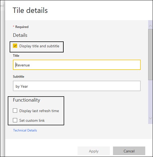 Tiles in Dashboard4