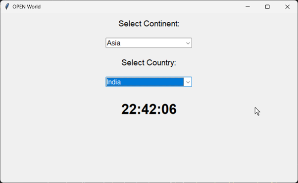 Continent Selection Continent Selection