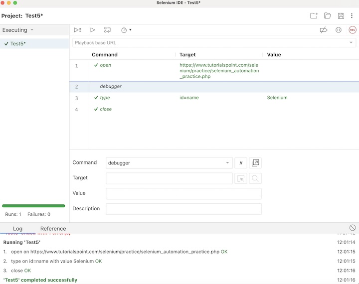 Selenium Script Debugging 12